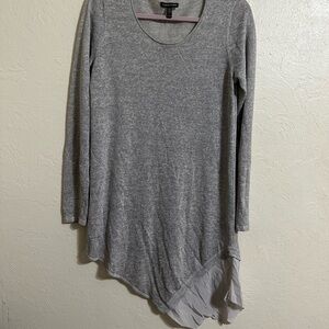 Eileen Fisher Top Womens XS Asymmetric Linen Blend Tunic Lagenlook Coastal